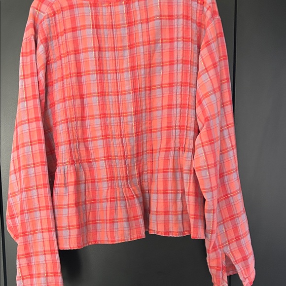 NWT Natural Life Plaid Button-Up Blouse - Picture 6 of 9